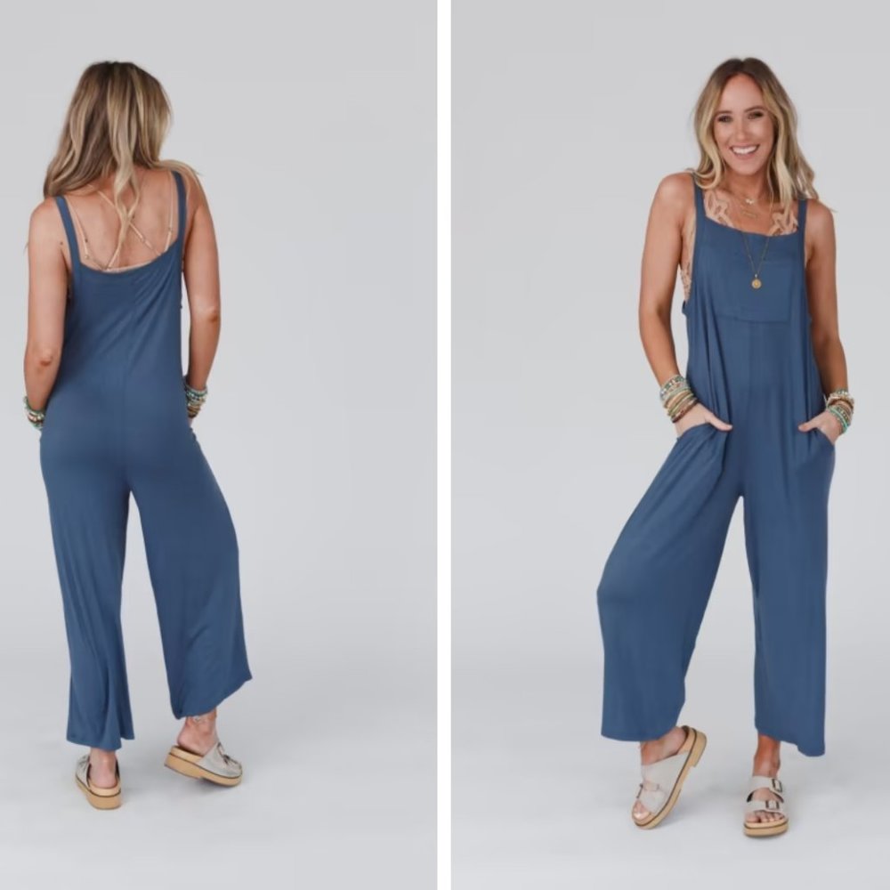 Three Bird Nest Elloh pocketed Jumpsuit - size M NWOT